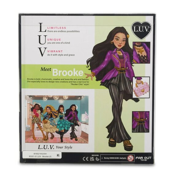 LUV NIB Far Out Toys Brooke 10" Doll Looks That are Rocking Edgy Ensemble - Picture 4 of 4